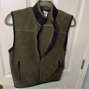 Old Navy Green and Black Vest with Shawl Collar